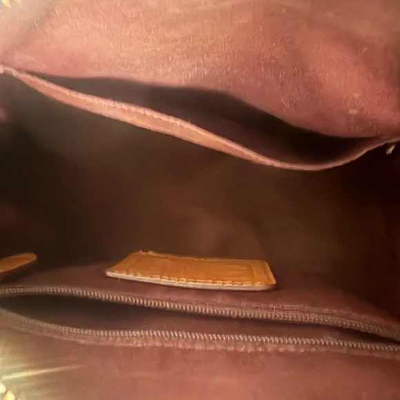 Coach Black and Tan Checkered Satchel - Picture 6 of 9